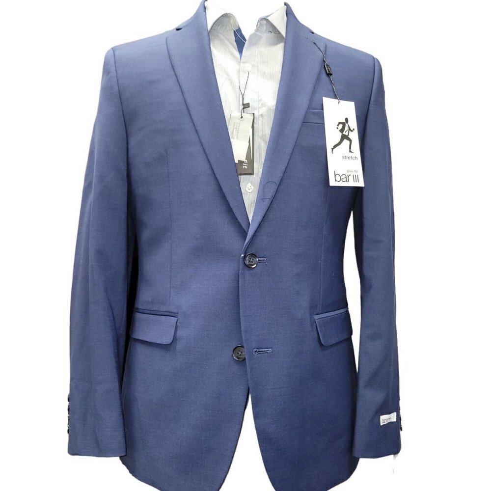 Bar III Slim Fit Active Stretch Jacket. Size 40R. NWT $425